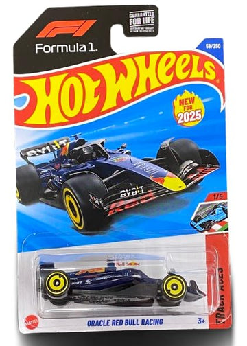 Hot Wheels Oracle RB Racing Track Aces Diecast Car, 1:64 Scale, 1/5