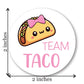Fiesta Taco or Burrito Gender Reveal Stickers - 40 Labels (20 of Each Design)