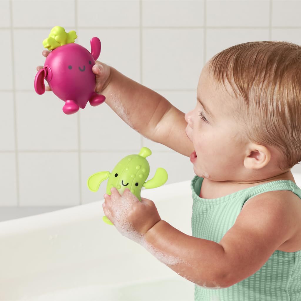 Itzy Ritzy Wind-Up Swimming Bath Toys - Set of 2 Wind-Up Floating Bath Toys - Water Playtime Set for Tub or Pool, Designed for Ages 6 Months and Up