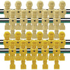 Vintage Old Style Solid Tan and Yellow Foosball Men Set of 22