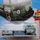 Hot Wheels HOT Trucks 3/10, Blue Volkswagen T2 Pickup 297/365 50TH Anniversary Card