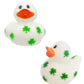 6-Count St. Patrick's Rubber Duck Toy Duckies Shamrock designfor Kids, Bath Birthday Gifts Baby Showers Summer Beach and Pool Activity, 2" (6-Pack)