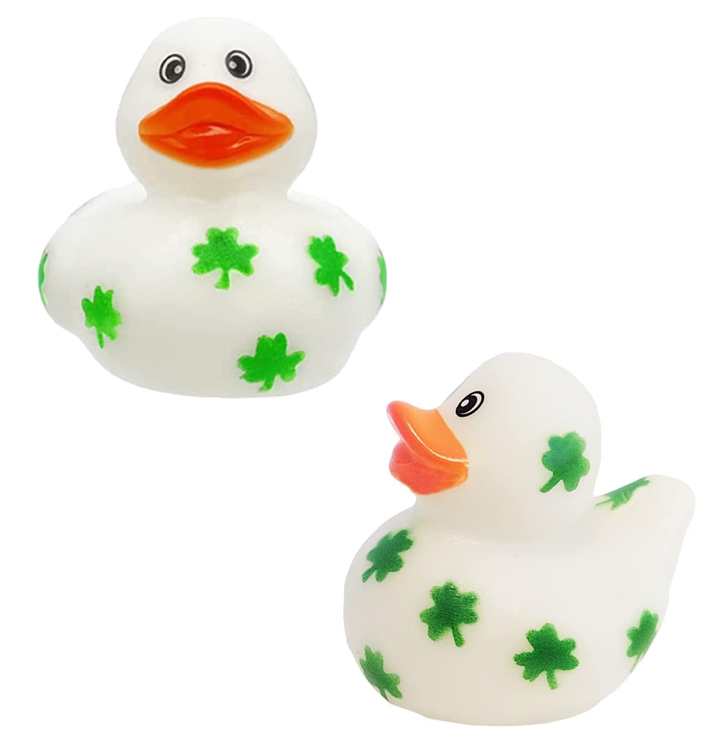 6-Count St. Patrick's Rubber Duck Toy Duckies Shamrock designfor Kids, Bath Birthday Gifts Baby Showers Summer Beach and Pool Activity, 2" (6-Pack)