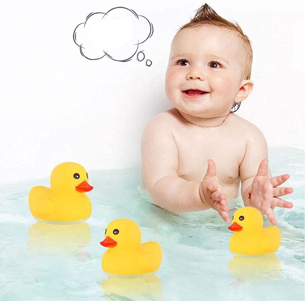 umbresen Yellow Rubber Ducks Preschool Bath Toys Bathtub Duckies Gift for Baby Shower Infants Toddlers Car Pool Float Halloween Adults Party Favors