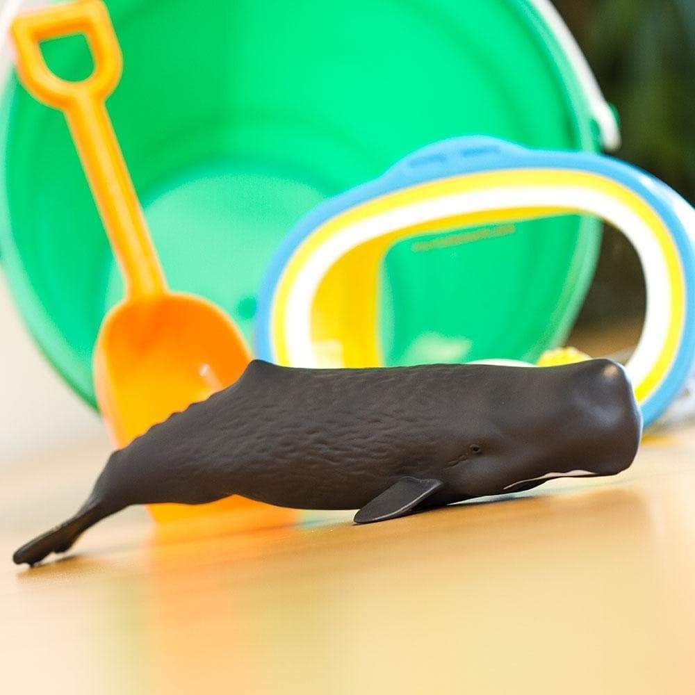 Safari Ltd. Sperm Whale Figurine - Lifelike 9" Whale Figure - Ocean Animal Toy for Boys, Girls and Kids Ages 1+