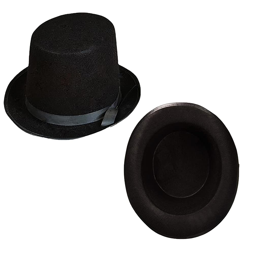 The Dreidel Company Black Felt Top Hat, Dress-Up Costume Clothes for Kids, Party Hat Pretend Play, Party Favors Single