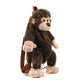 Monkey Backpack with Leash Fluffy Monkeys Stuffed Animal Shoulder Backpack