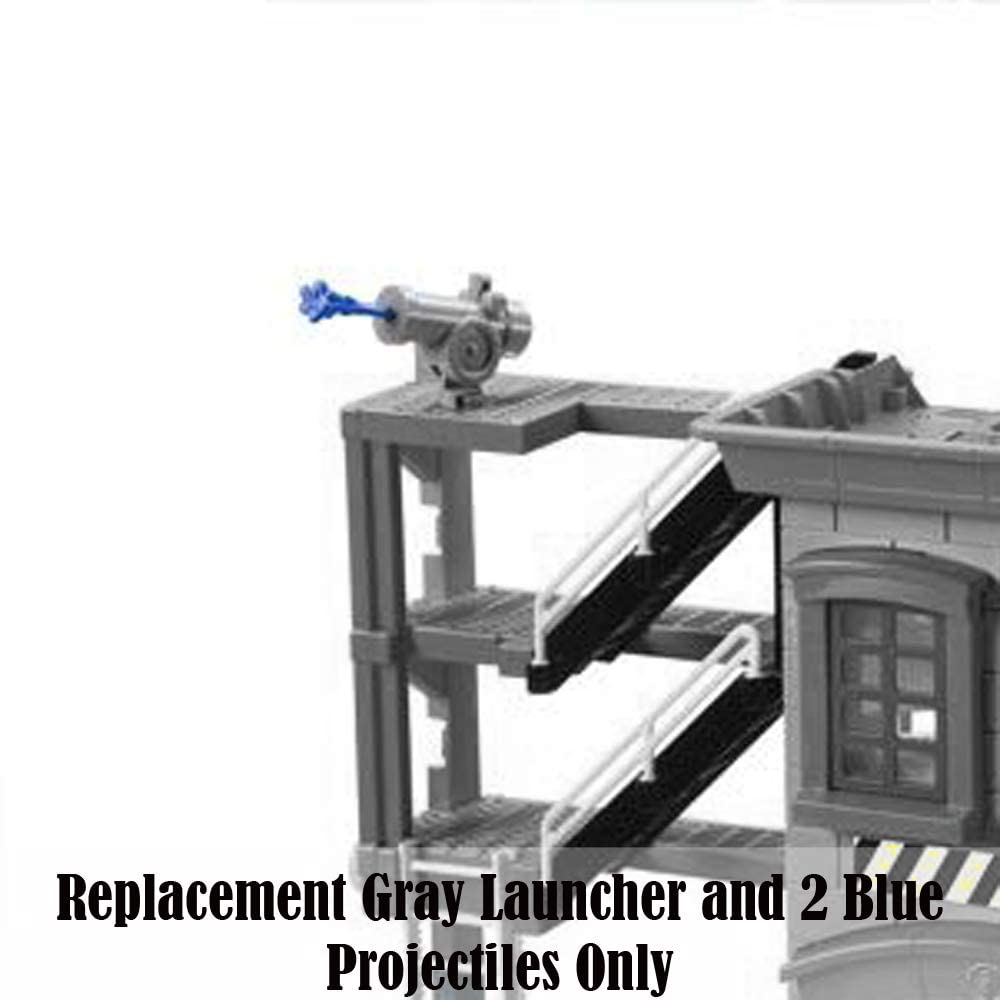 Replacement Parts for Rescue Heroes Firehouse - Fisher-Price Rescue Heroes Fire House Playset CDD69 ~ Replacement Gray Launcher and 2 Blue Projectiles