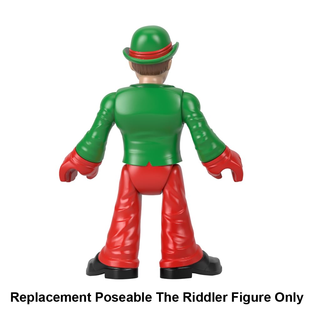 Fisher-Price Replacement Part Imaginext Playset Inspired by DC Superfriends Holiday Theme - HML59 ~ Replacement Poseable The Riddler Figure ~ Dressed