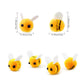 SaktopDeco 28 PCS Felt Bees Wool Felt for Crafts Mini Bee Plush Decor for Bee Gender Reveal Decorations Clothing Hat Gift DIY Crafts