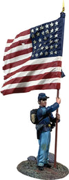 W. Britain American Civil War 31417 Union 44th New York NCO with National Colors 1:30 Scale Metal