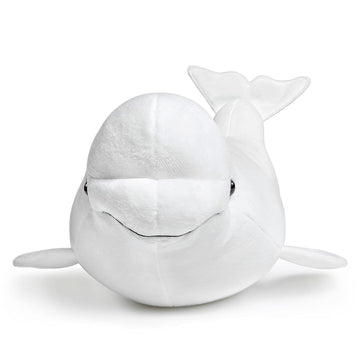 Simulation White Beluga Whale Plush Toy - Long Lifelike Delphinapterus leucas Doll Whale Stuffed Toys, Super Soft Realistic Sea Animals Beluga Whales