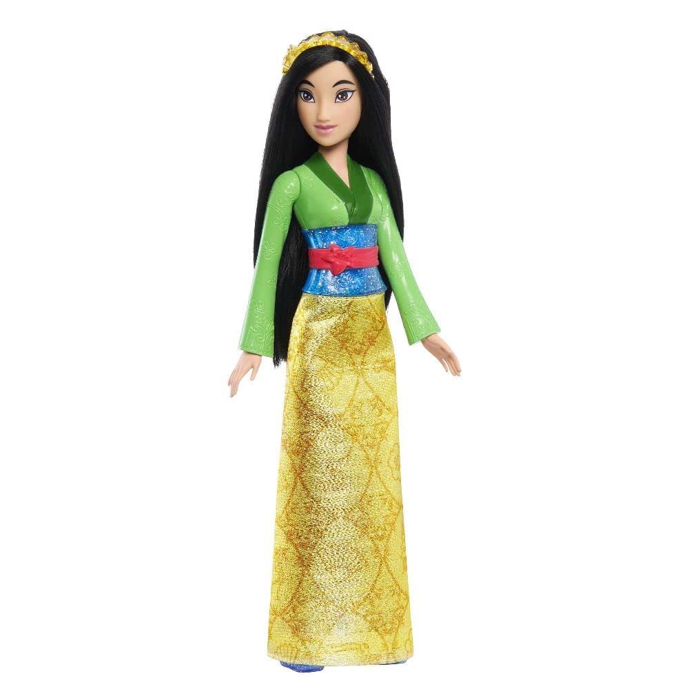 Mattel Disney Princess Mulan Doll in Sparkling Fashion with Removable Skirt, Headband and Shoes, Posable & Collectible, Inspired by Movie