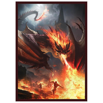 Fantasy North - Endragos - The Incinerator - Dragon Series - 100 Textured Matte TCG Card Sleeves - Fits Magic MTG Commander Pokemon and Other Card