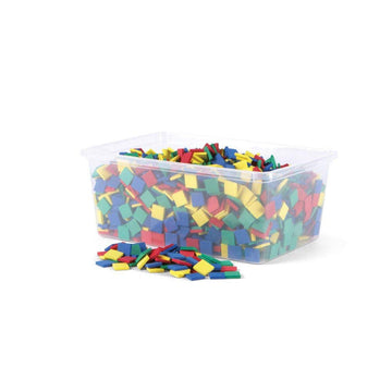 hand2mind Plastic Square Color Tiles, Color Sorting, Math Counters for Kids, Counting Manipulatives, Colored Plastic Squares, Math Manipulatives