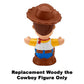 Fisher-Price Replacement Part Little People Inspired by Toy Story 4 Friends Playset GFD12 - Replacement Woody The Cowboy Figure