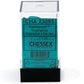 DND Dice Set-Chessex D&D Dice-16mm Translucent Teal and White Plastic Polyhedral Dice Set- for Dungeons and Dragons Dice Includes 7 Dice - D4 D6 D8