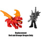 Imaginext Replacement Parts for Fisher-Price Blazing Battler's Dragon Playset - HCG66 ~ Replacement Red and Orange Dragon