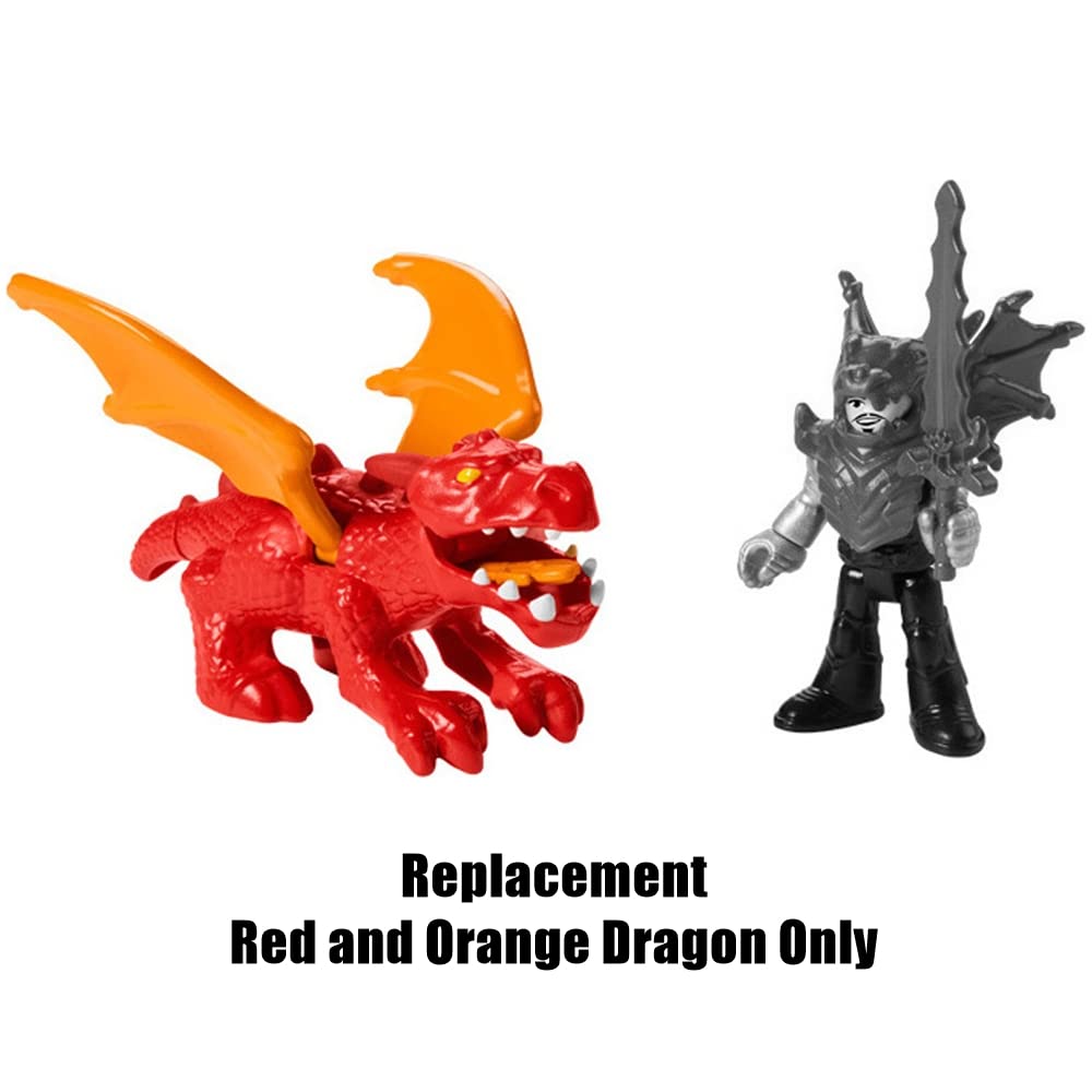 Imaginext Replacement Parts for Fisher-Price Blazing Battler's Dragon Playset - HCG66 ~ Replacement Red and Orange Dragon