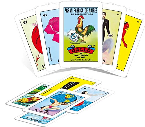 Pack of 2 Don Clemente Mexican Jumbo Loteria Set, 20 Large Boards and 2 Decks of Cards Loteria Mexicana Jumbo paquete de 20 Tablas