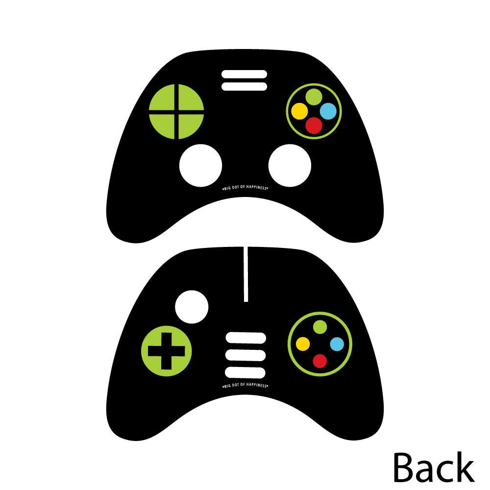 Big Dot of Happiness Pixel Video Game Controller Decorations DIY Game Zone Game or Birthday Party Essentials - Set of 20