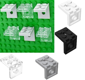YUJHITP Display Stand for Mini Figure, 50 Piece Classic Light Gray Bracket Plate Bulk, Compatible with Lego Parts and Pieces(Color: Light Gray)