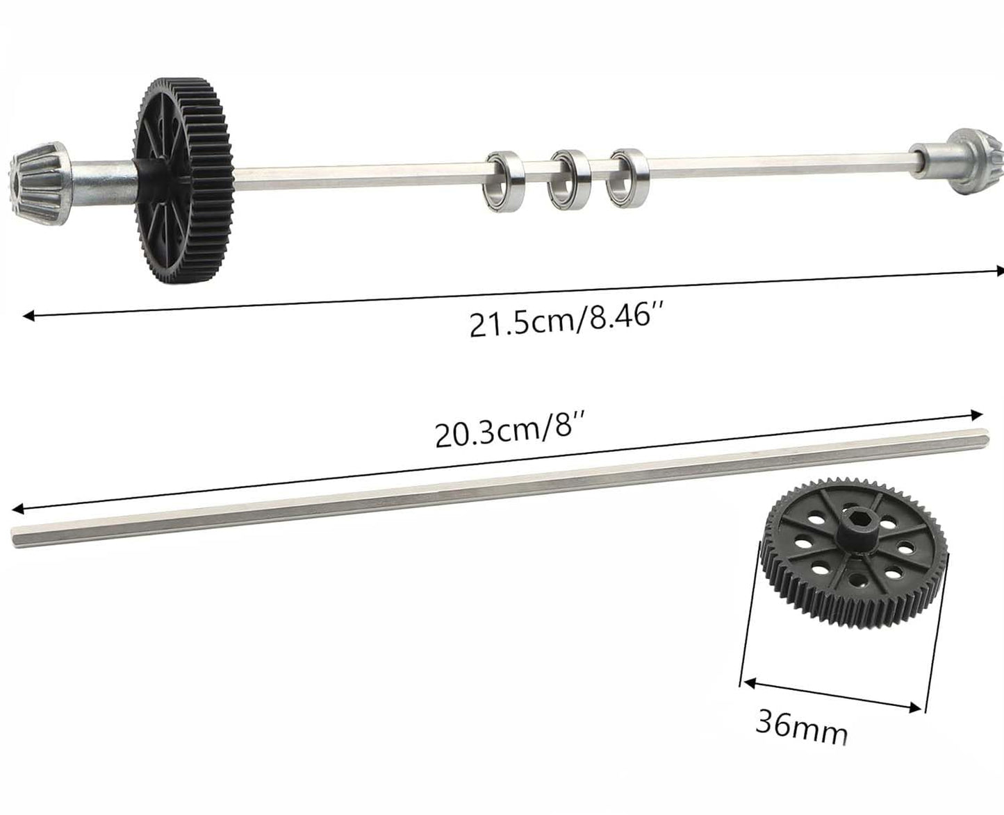 JIAFANRC 9201E Drive Shaft Assembly PX9200-25 for 1:10 1:12 PX9200 9201E 9203E 9205E 9206E 9200E Trucks 200E 210E Brushless RC Cars