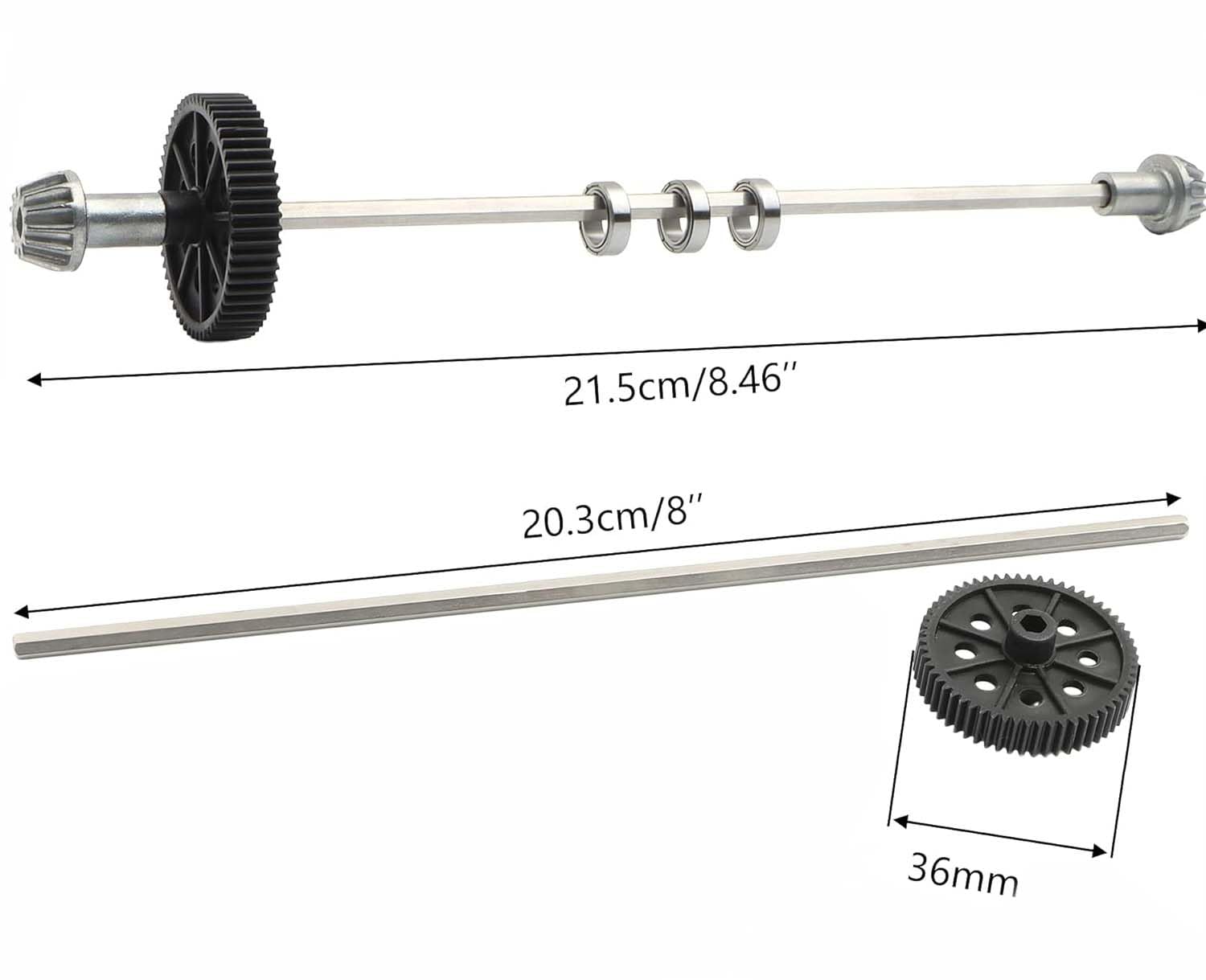 JIAFANRC 9201E Drive Shaft Assembly PX9200-25 for 1:10 1:12 PX9200 9201E 9203E 9205E 9206E 9200E Trucks 200E 210E Brushless RC Cars