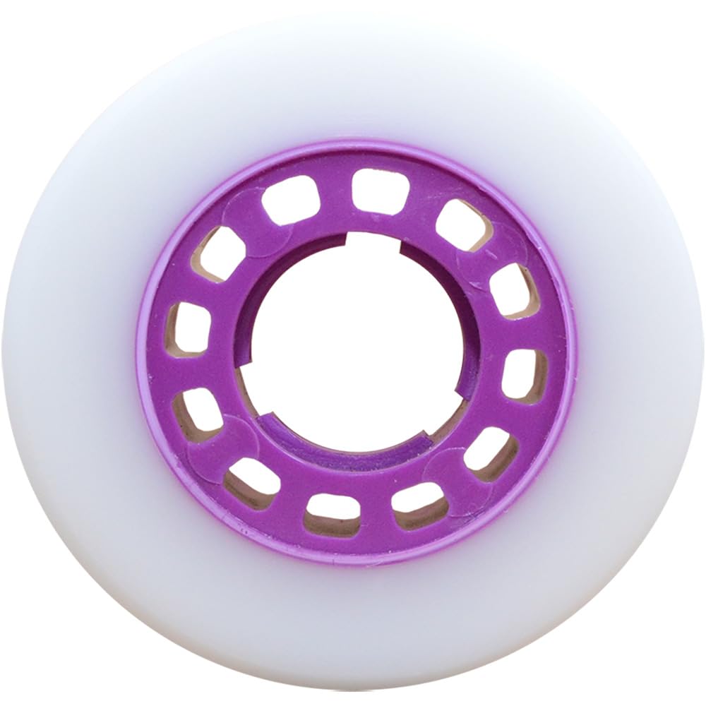 Piper Shuffle Indoor Quad Roller Skate Session Wheels (White/Purple)