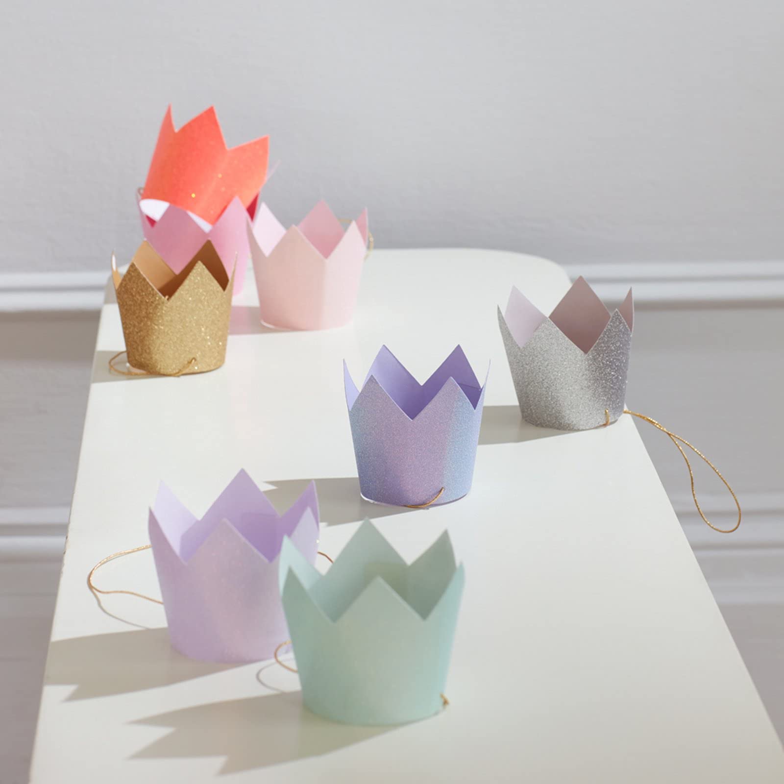 Meri Meri Mini Glitter Party Crowns (Pack of 8)