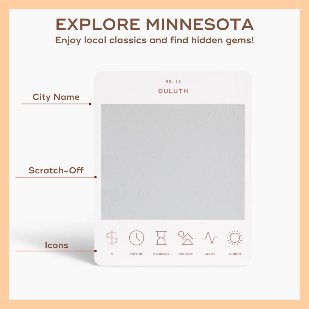 Minnesota Adventure Bucket List: 50 Scratch-Off Cards Featuring Minnesota Tourist Attractions, Outdoor Activities, and Road Trips - Perfect Experience