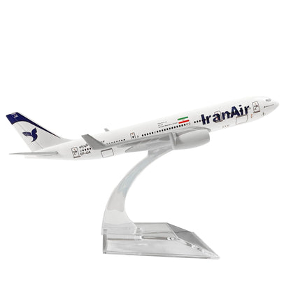 Bswath Model Airplane 1:400 Scale Model Iran Airbus 330 Model Plane Metal Plane Model Die-cast Alloy Airplanes for Gift and Collection