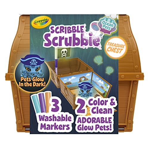 Crayola Scribble Scrubbie Pets Glow Ocean Playset, Toys for Boys & Girls, Gifts for Kids, Ages 3, 4, 5, 6