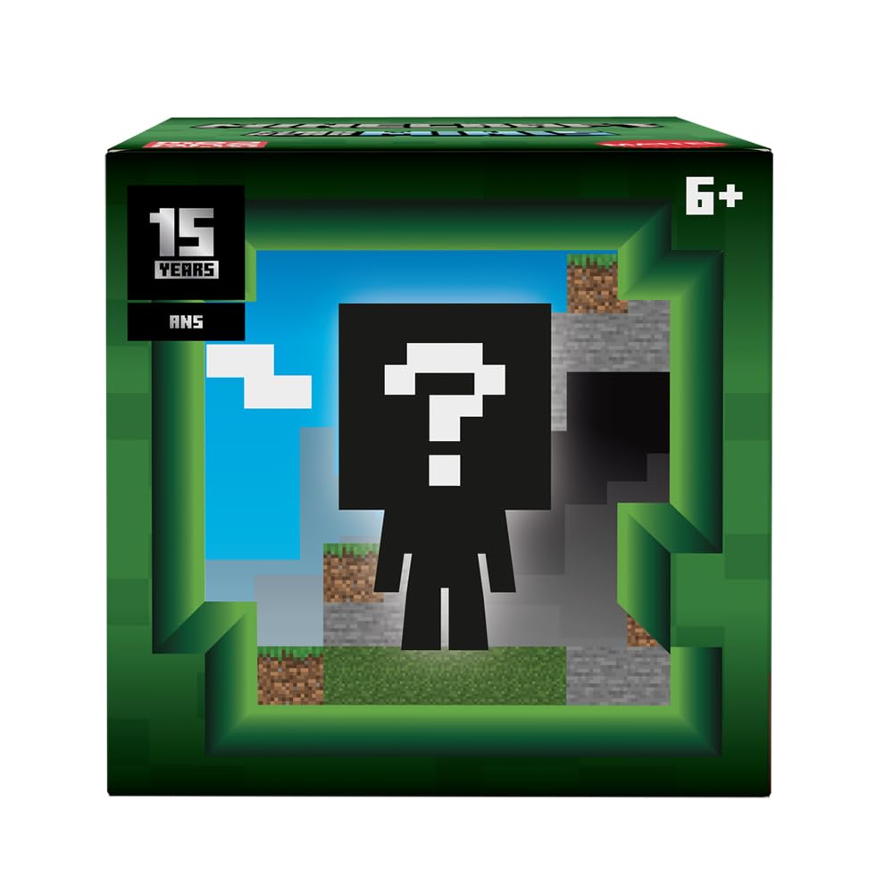 Inspired by Minecraft Mob Head Minis 15 Years Anniversary Edition Collectible Mini-Figure Mystery Blind Box - 8 Assorted Styles - 1 Random Box per