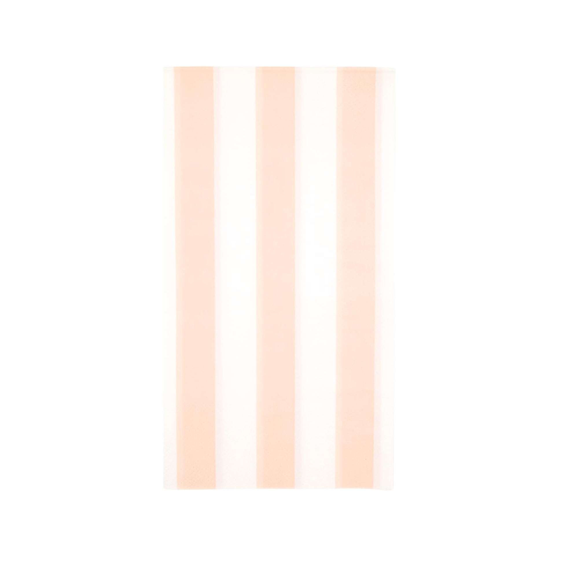 Bonjour Fete Peach Cabana Stripe Paper Guest Towels | Disposable, 3-Ply Napkins | Premium Party Supplies & Decor | Holidays, Kids Themed Birthday