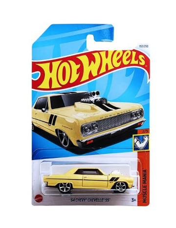 Hot Wheels 1:64 Scale Yellow 1964 Chevrolet Chevelle SS Muscle Car Die-Cast Car, Kids (3+), Collectors, Unisex