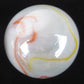 Big Game Toys~1X Cockatoo Mammoth Marble 1 5/8" (42mm) w/Display Stand Glass Ball Large Huge Iridescent White red Blue Shooter Swirl