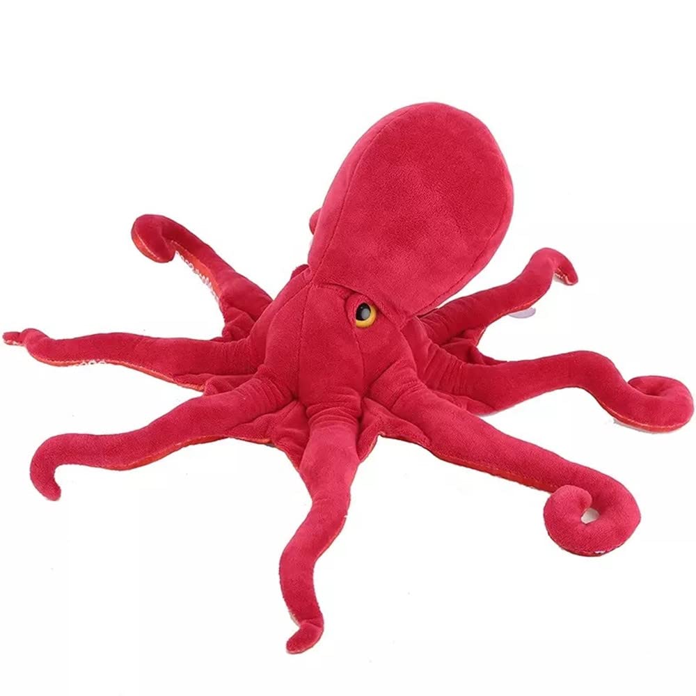 Xshelley Redsimulation Octopus Plush Toy, Soft Fish Cushion Pillow Octopus Plush Toy, Underwater Squid Doll Pillow Family Decoration Gift Children