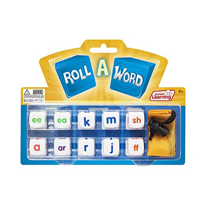 Junior Learning Roll a Word Dice - 10-Piece Spelling & Phonics Game