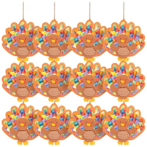 Turkey Tissue Acetate Craft Kit - 12 - Crafts for Kids and Fun Home Activities