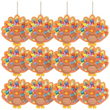 Turkey Tissue Acetate Craft Kit - 12 - Crafts for Kids and Fun Home Activities