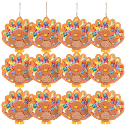 Turkey Tissue Acetate Craft Kit - 12 - Crafts for Kids and Fun Home Activities