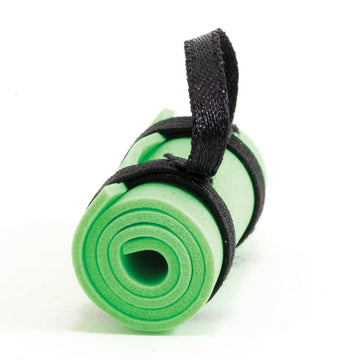 International Miniatures by Classics Dollhouse Miniature Green Yoga Mat Exercise Fitness with Carrying Strap
