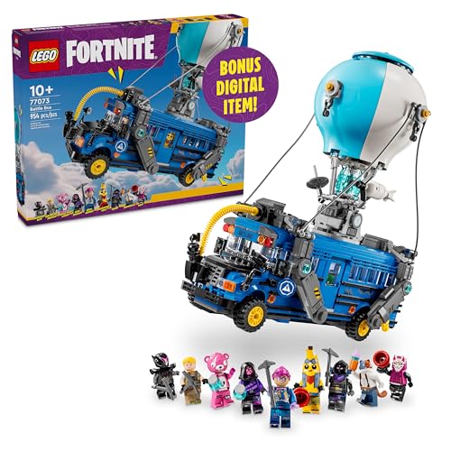 LEGO Fortnite Battle Bus Building Toy - Collectible Fortnite Toy for Kids, Boys & Girls, Ages 10+ - Pretend Play Set with 9 Minifigures from Video