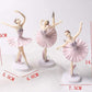 HYSTYLE 6 Pcs Dancing Ballerina Girl Figurine Cake Topper Decoration, Ballerina Girl Plant Pot Craft Dollhouse Decoration