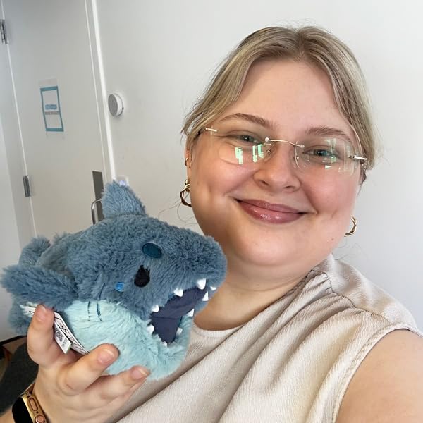 Squishable - Snugglemi Snackers Megalodon - Aquatic Collection - 7 in - Soft Toy Collectible Stuffed Animal - Beans