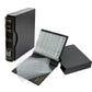 Uncle Paul Leather Binder with Coin Pocket Pages Set - Assorted 4 Sizes Pages, 12Pcs Coin Pocket Inserts Collecting Sleeves for Global Travel, All in