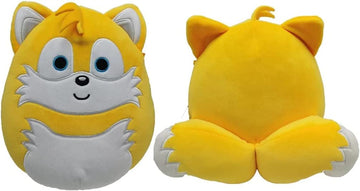 Squishmallows Kellytoy SEGA Sonic, Knuckles, Tails, Shadow Plush Toy (Sonic The Tails 10")