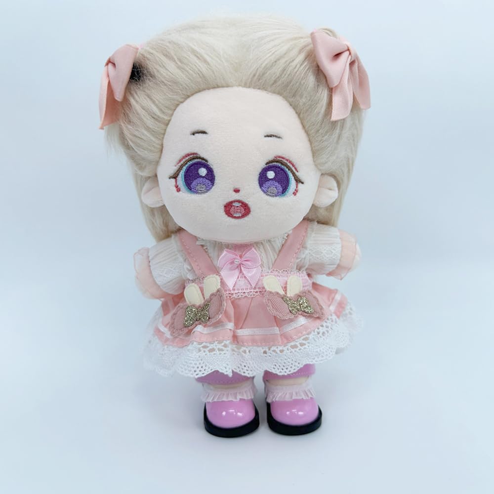 niannyyhouse 20cm Plush Doll Lace Leather Shoes Length 5.5cm 8in Doll Accessories Dress Up (a1)