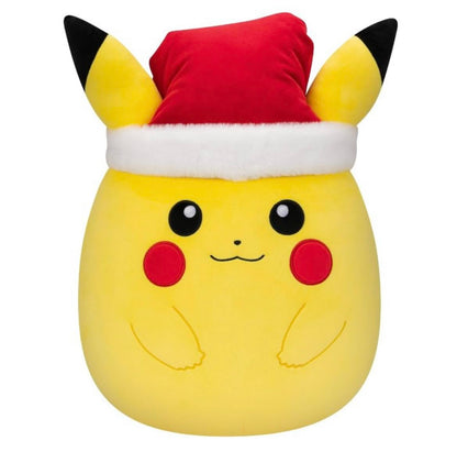 Squishmallows Pokémon Pikachu Christmas Holiday Plush with Santa Hat 14"